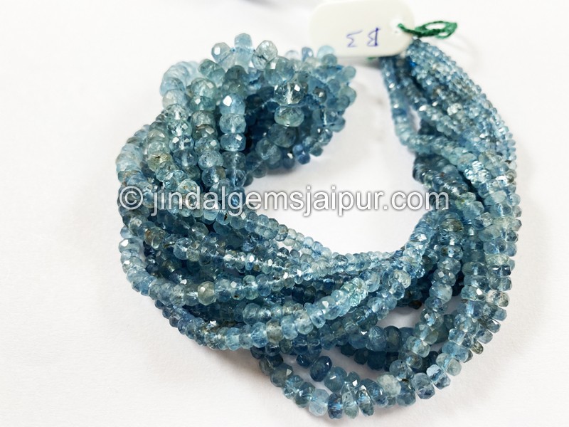 Santa Maria Milky Aquamarine Faceted Roundelle Beads